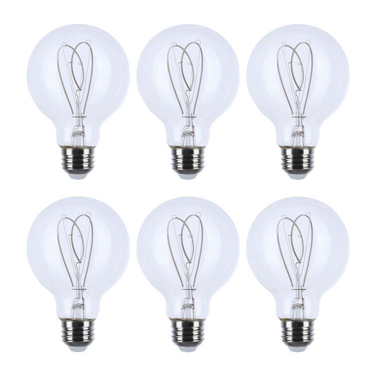 6 Watt LED - Reminiscent - Flex Grey Filament - G25 Loop - Medium Base - 2700K CCT - Clear - 120 Volt