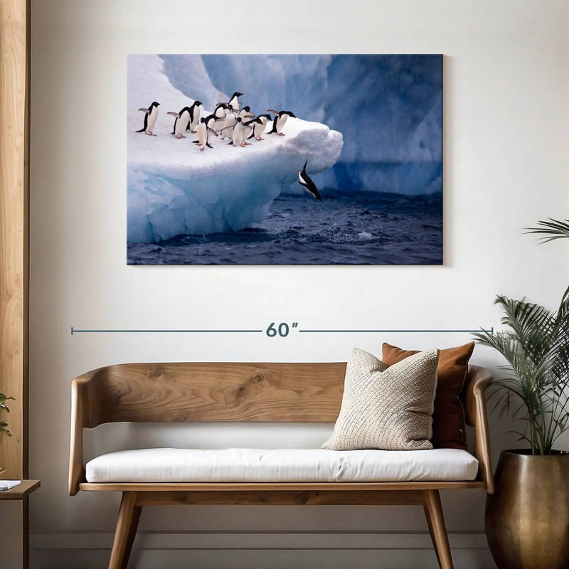 Penguins Brampt plongeant, H 30 po x l 45 po