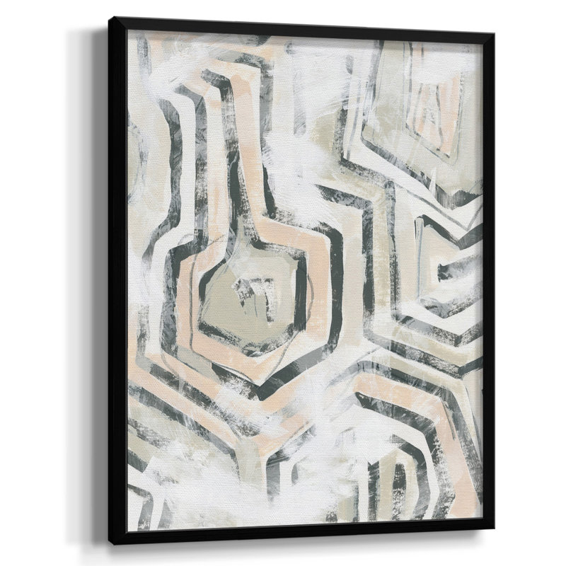 Sand Glyphs I - impression d'un seul cadre photo, H 24,5 po x l 18,5 po, Toile encadrée noire, Pas de tapis