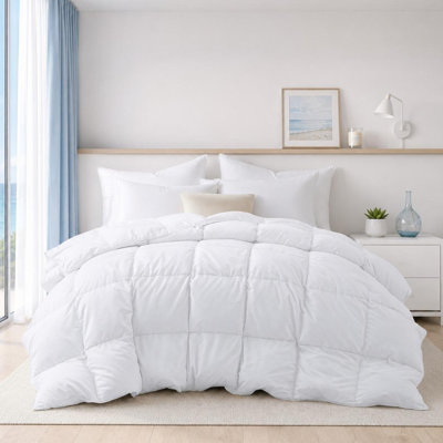 Soft All Season Down Feather Fiber Duvet Insert for Year Round Comfort