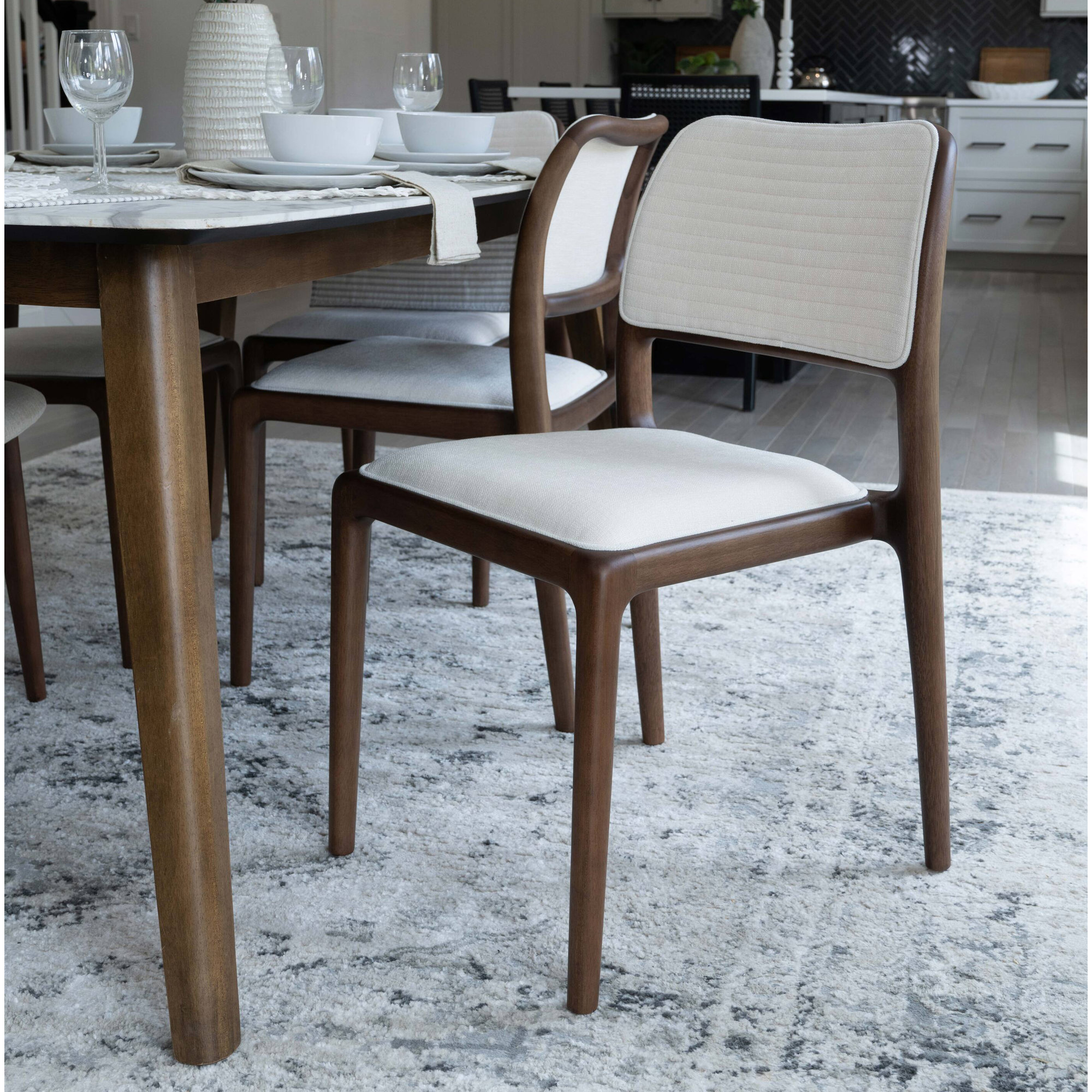 Modern Brazilian Gardener Side Chair, Nogal