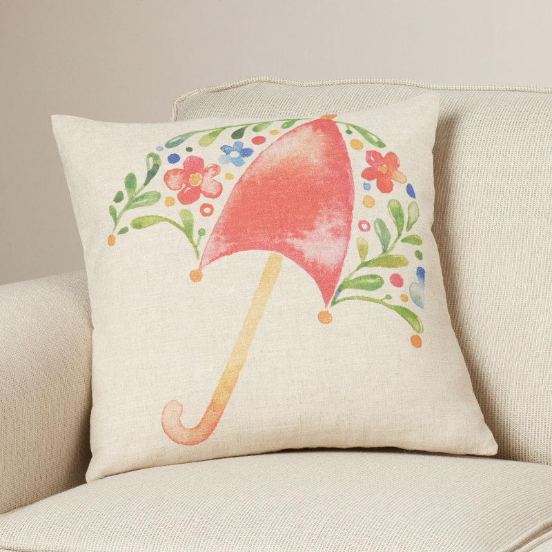 Floral Reversible Throw Pillow