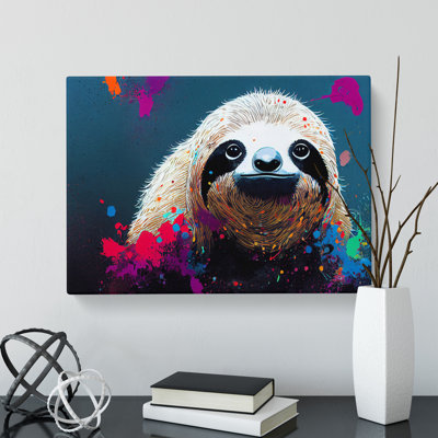 Sloth Splash Vol.1 Abstract - Wrapped Canvas