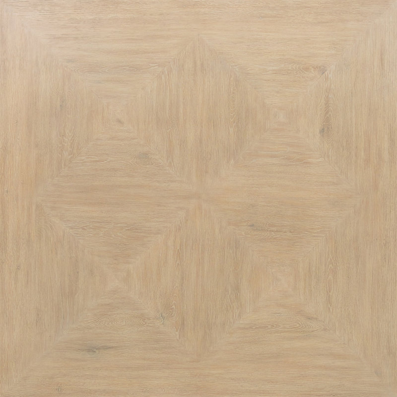 Table de salle à manger à quatre pieds en bois manufacturé et massif H 30 po Dutton, Chêne naturel