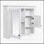 Armoire de salle de bain murale polyvalente avec plusieurs tablettes et miroir