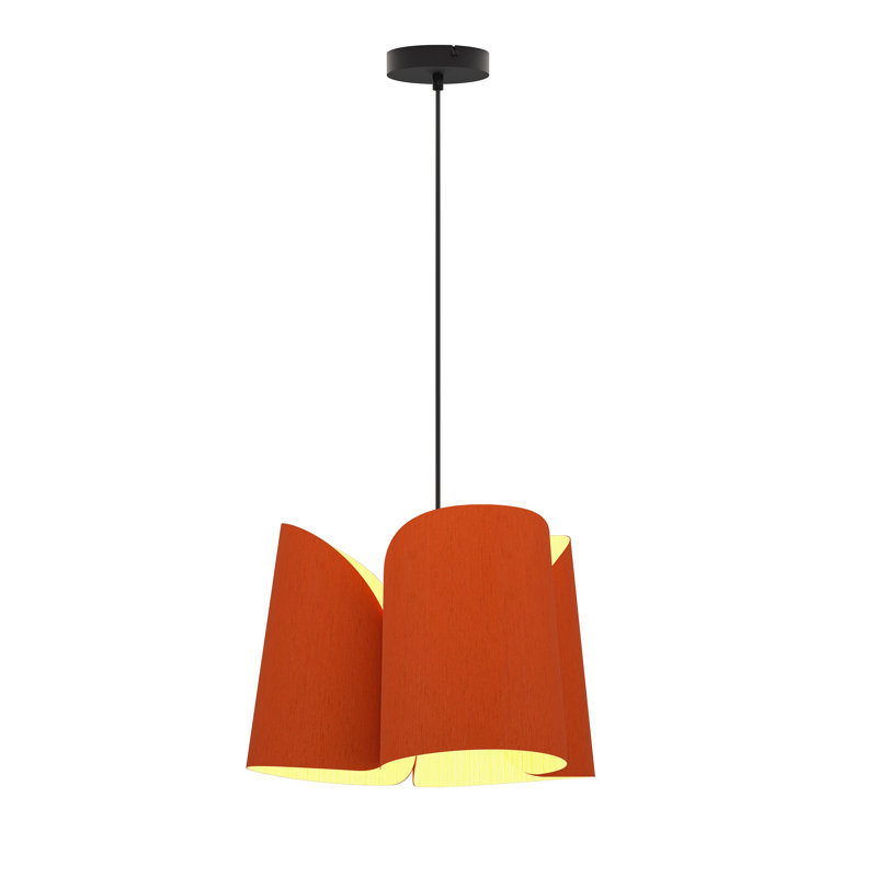 Luminaire suspendu géométrique unique à 1 lumière Julieta, Terra Cotta