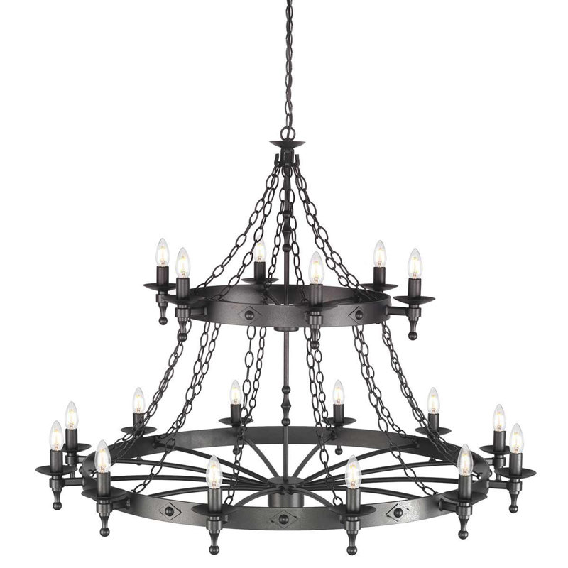 Australind 18 - Light Waggon Wheel Chandelier