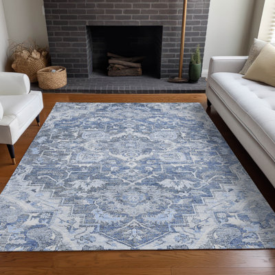 Premium Machine Washable Prisco Denim Rug