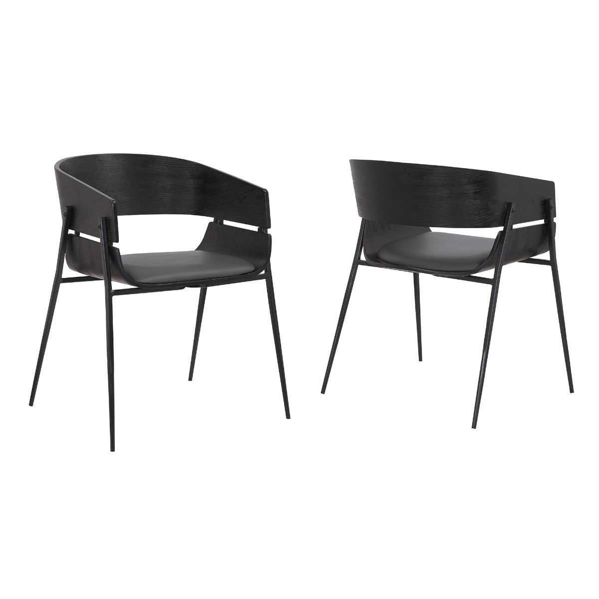 Corrigan Studio® Keiralee Wood And Metal Contemporary Dining Room Chairs  Set Of 2 | Wayfair
