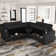 Chenille L Shaped 4-Seat Corner Sofa Modular Storage Couch For Apartment With Removable Washable Cushion