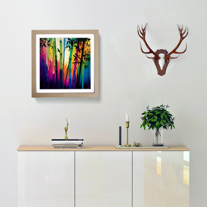 Single Picture Frame Print on Wood, Oak