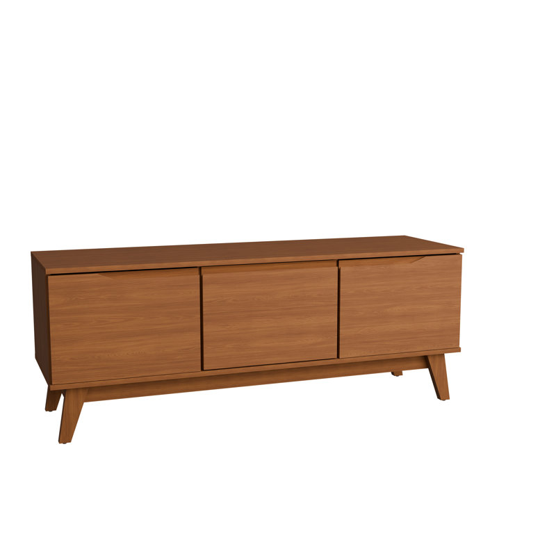 Athens 3-door Rack/Tv stand With Built-in Handles And Soft-close Doors, Brown