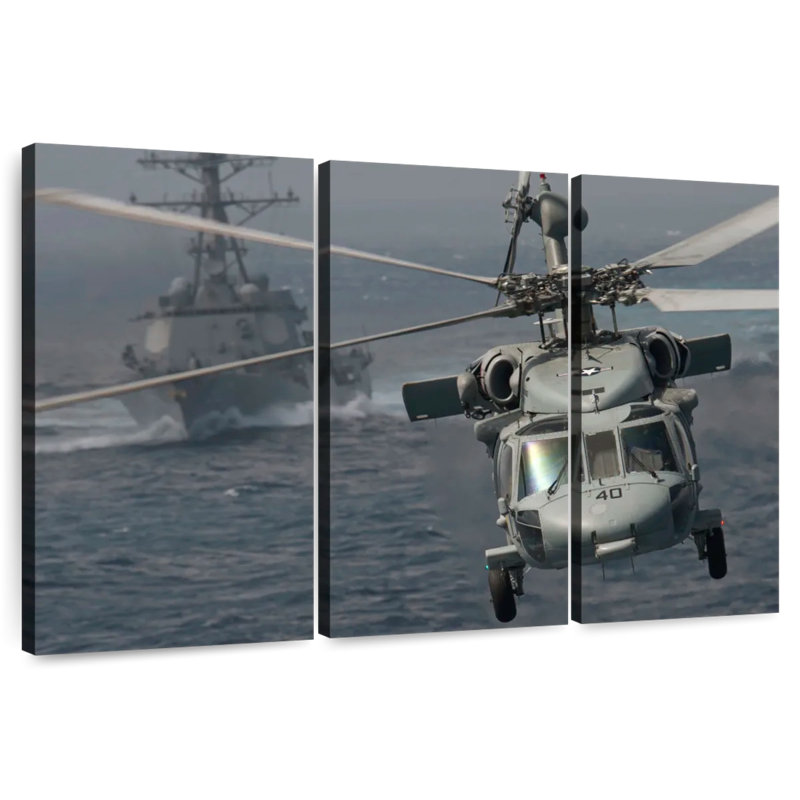 Mait Knighthawk Helicopter, 32" H x 50" W