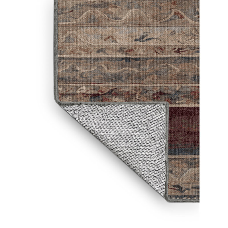 Machine Washable Gray Area Rug, Runner 2' x 4'