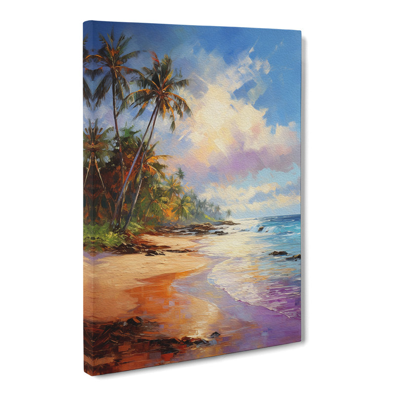 Beach Impressionism Art No.3 - Wrapped Canvas, 60cm H x 40cm W x 3cm D