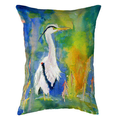  Housse et insert de coussin rectangulaire d'extérieur D and B's Blue Heron