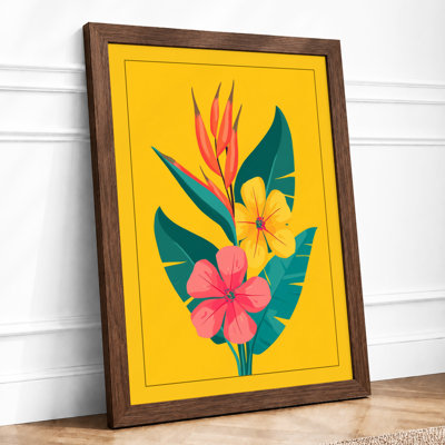Tropical Bouquet Botanical - Framed Print