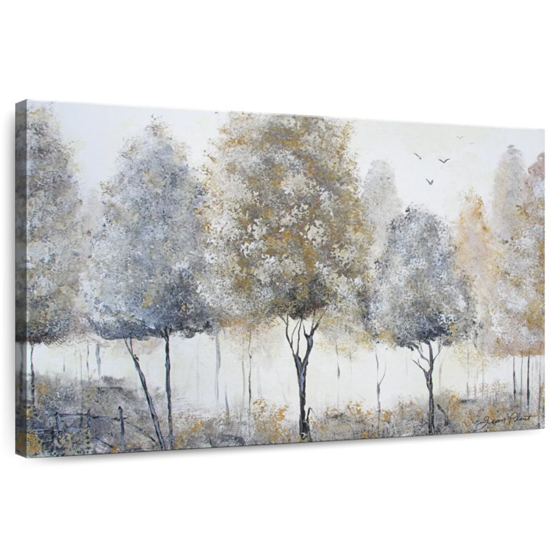 Avery, forêt créative dorée, H 34 po x l 51 po