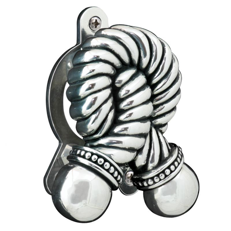 Equestre Door Knocker, Antique Silver