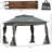 11' X Pop Up Canopy Gazebo, Outdoor Patio Shelter With Detachable Zipper Net. Instant Tent For Backyard, Garden. Dark Grey. 114 Sq Ft Shade, Carry Bag Included Zippered Removable Netting. Garden, Sq.