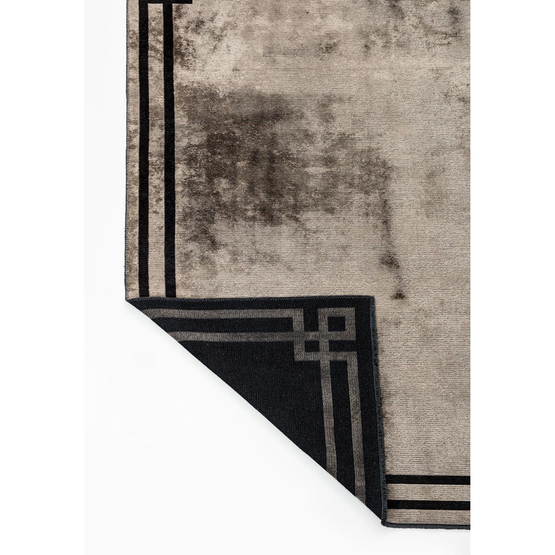 Contemporain uni avec bordure, Rectangle 7 pi 10 po x 11 pi 2 po