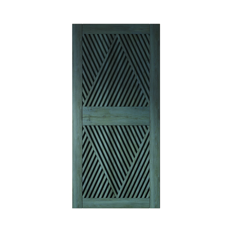 Porte de grange en bois de pin royal de 84 po à finition diamantée non assemblée Homacer (usage intérieur seulement)
