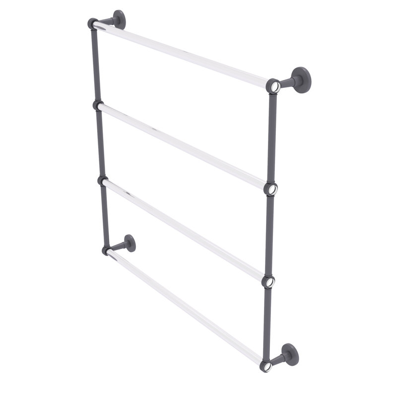 Matte Gray 38.6'' 4-Tier Plastic Wall Towel Bar