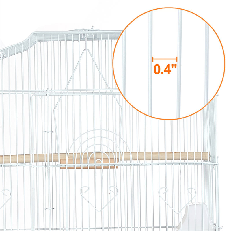 Cage à oiseau avec roulettes 59,3 po, Blanc