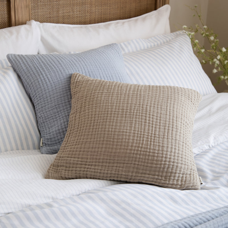 Lark Square Cushion, Brown, Feather