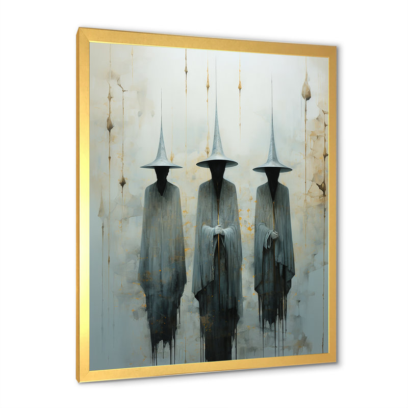 Minimalisme sorcières - impression, H 44 po x l 34 po x P 1,5 po, Cadre doré simple