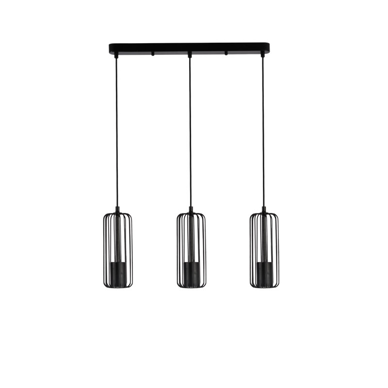 Ashleen 3 - Light Black Cylinder Pendant