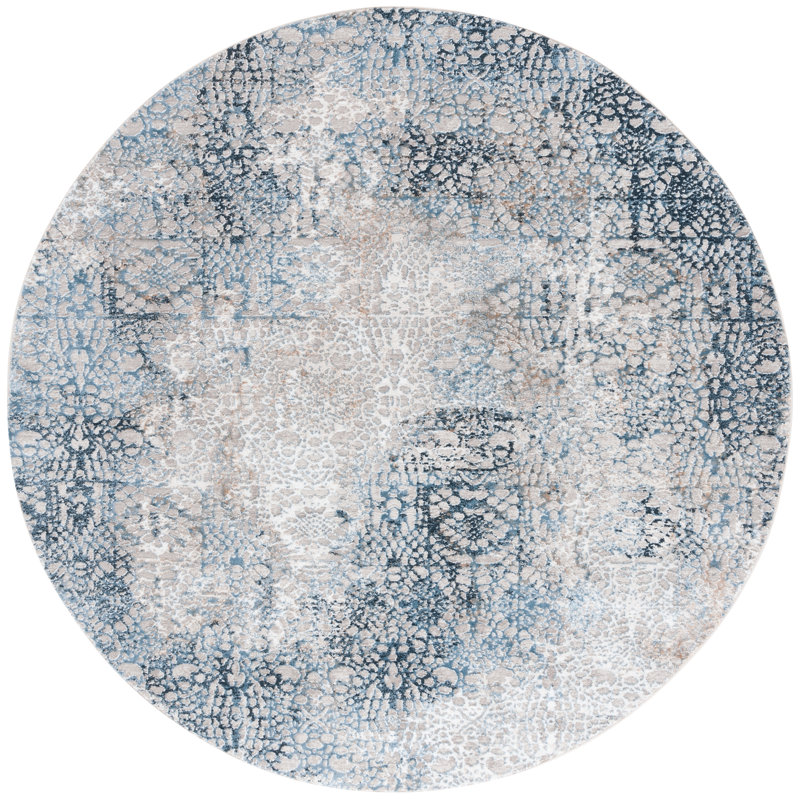 Blonnie Performance Abstract Rug, Round 6'7"