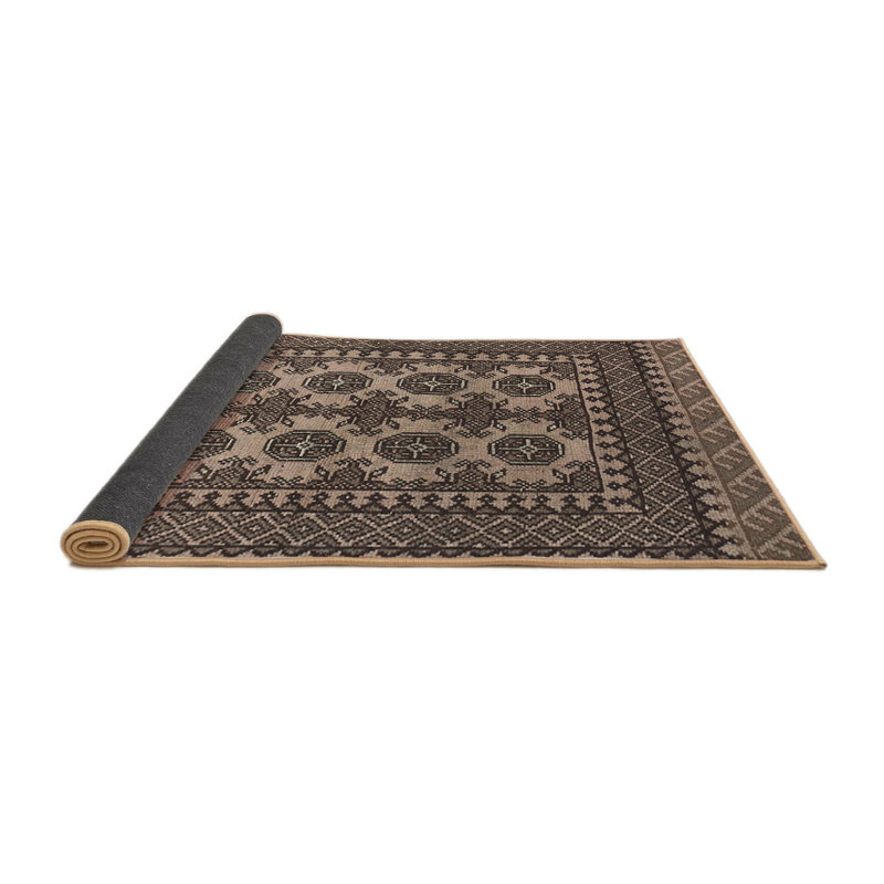 Tapis brun Southwestern, Rond 3 pi