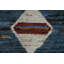 Tapis bleu / rouge / brun en laine noué à la main de conception unique 7 pi 9 po x 9 pi 8 po New Age