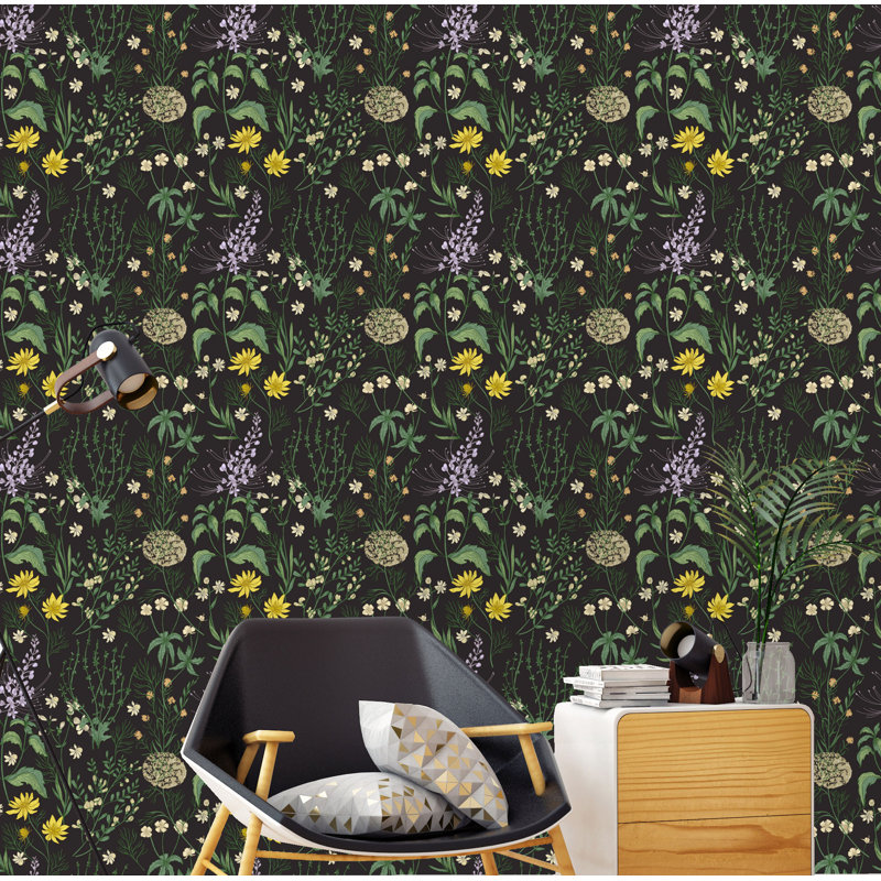 Rouleau de papier peint auto-adhésif Pivot Wild Flowers, L 16,67 po x l 25 po