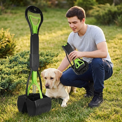 Unbreakable Pet Pooper Scooper for Dogs & Cats, Long Handle, High-Strength Material with Durable Spring, Easy Pickup on Grass & Gravel