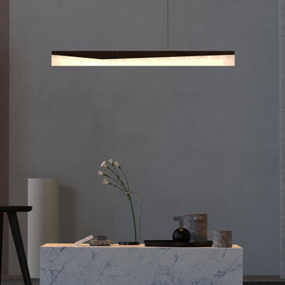 Artisan Wood Collection Smoke Reflection 20-Watt 4 ft. Linear Pendant