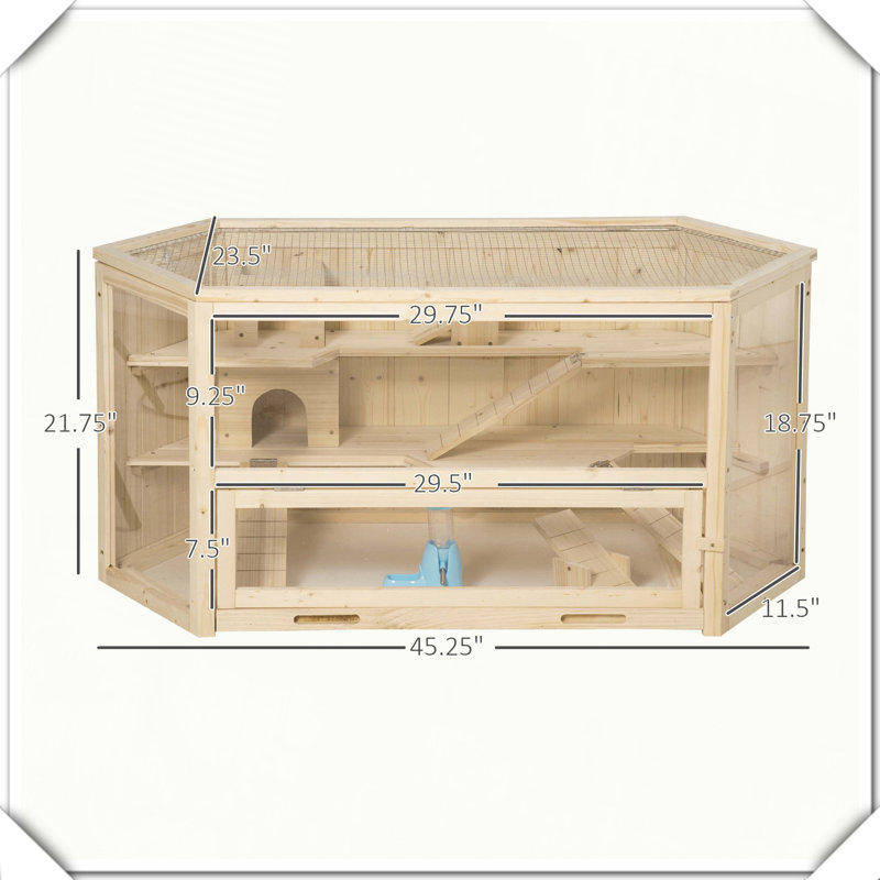 Maisonnette en bois à 3 niveaux