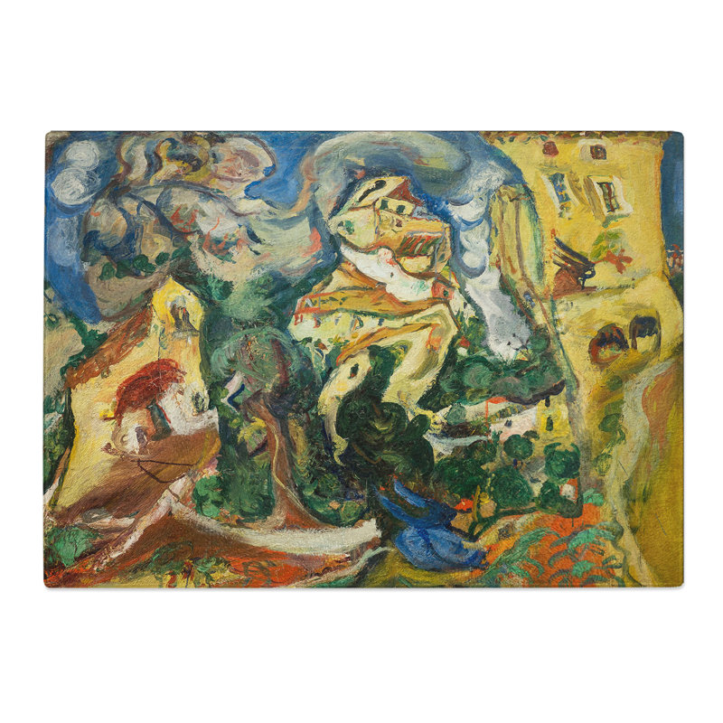 The Village by Chaim Soutine Chopping Board, 0.4cm H x 20cm W x 28.5cm L
