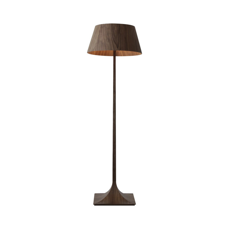 Nosltalgia 7087'' Traditional Floor Lamp, American Walnut, American Walnut