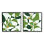 «Stupell Industries Tropical Leaves Abstraction», ensemble de 2 toiles murales par Liz Jardine-91311181