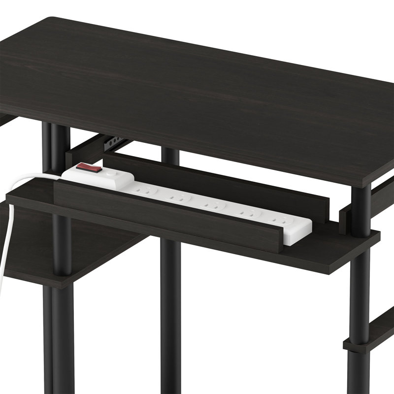 Antigo Computer Desk with Keyboard Tray, Espresso/Black