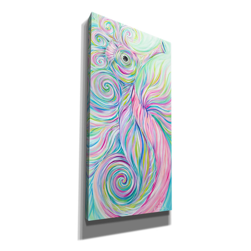 «Swirly Seahorse» par Estelle Grengs, H 40 po x l 20 po x P 1,5 po