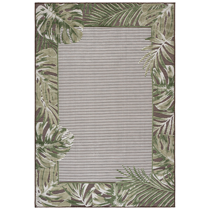 Tapis d'intérieur / extérieur à motif floral Cabana, Runner 2' x 8'