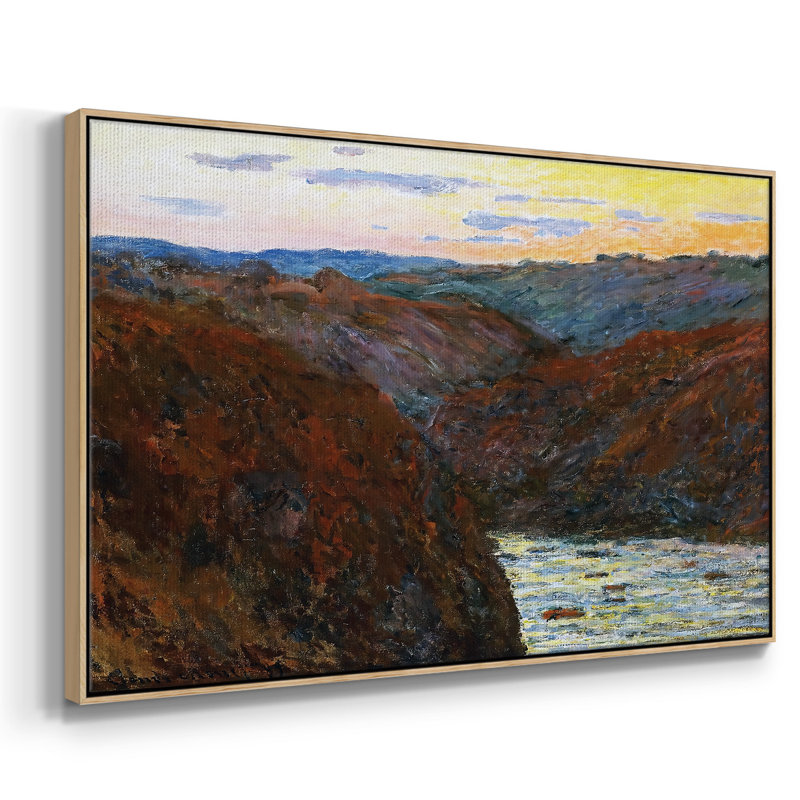 Vallée de la Creuse, coucher de soleil, 1889 02, reproduction d'art sur toile, H 25 po x l 37 po x P 2 po, Naturel