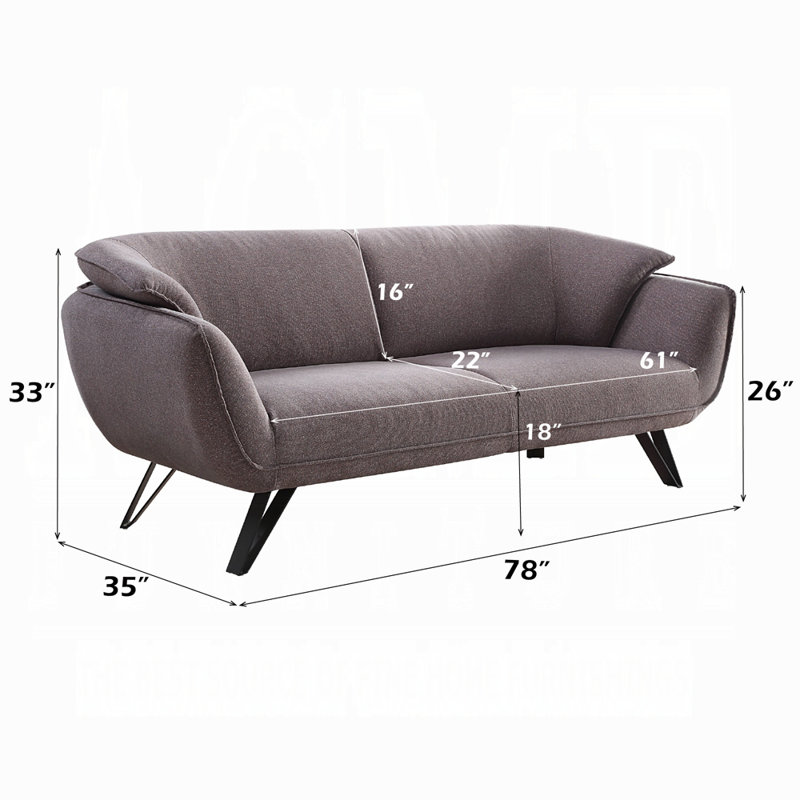 Dalya Contemporary Sofa With Plush Cushion Seating