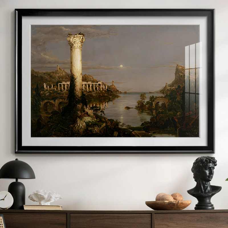 The Course of Empire: Desolation-Thomas Cole - reproduction d'art avec passe-partout et verre - 1836, 30 x 5 x 42,5, Noir