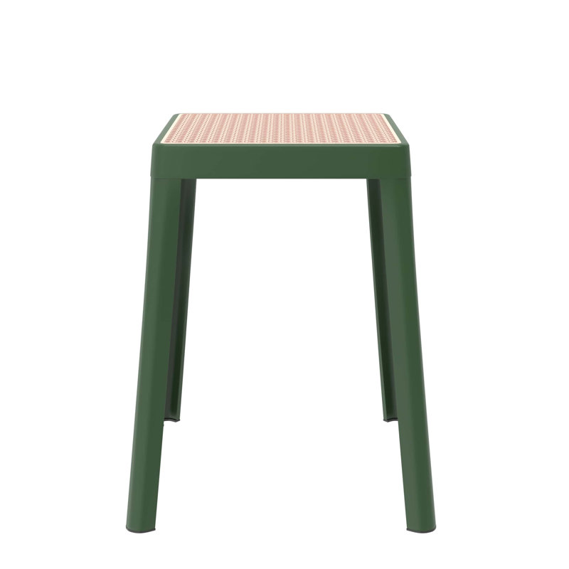 Tabouret carré en plastique empilable Dantoni, Vert