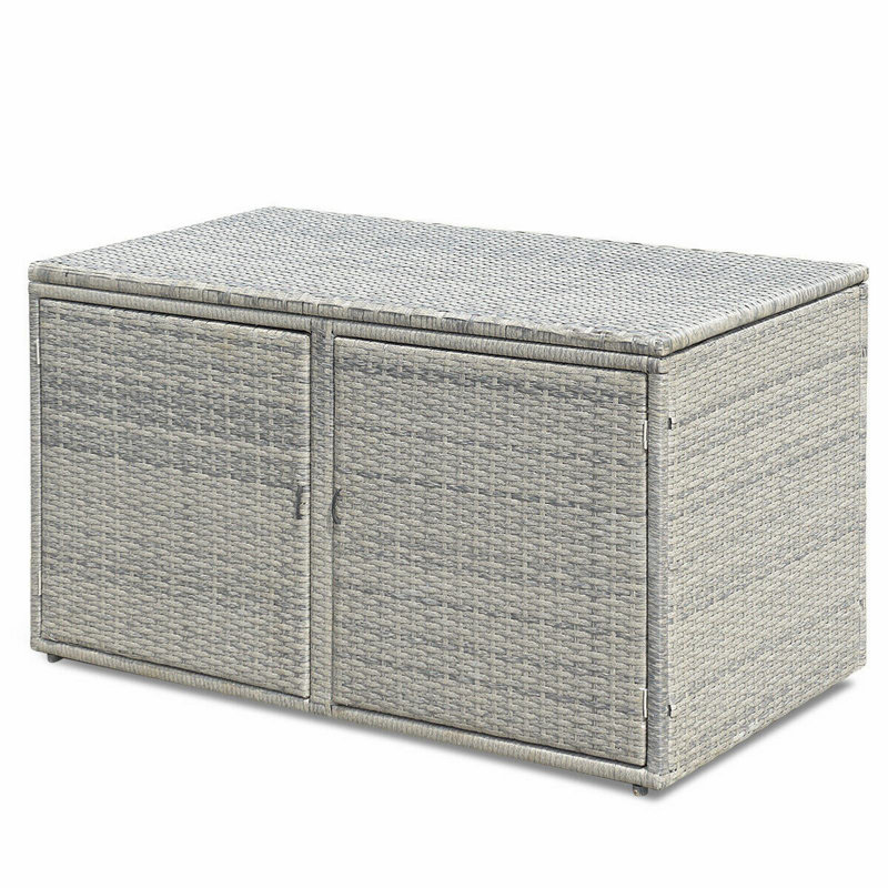 Calorful 23.5'' W 88 Gallons Water Resistant Storage Bench in Gray
