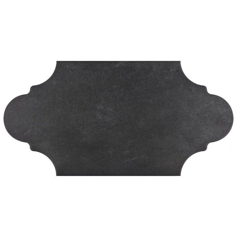 Carreau de mur et de sol en porcelaine de 6 po x 13 po Alhama Provenzal, Noir